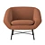 Stylish Barrow Lounge Chair 3D model small image 4