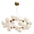 Elegant White Chandelier | 72cm Diameter 3D model small image 1