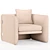 Elegant Turri Blossom Armchair 3D model small image 4