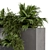 Rustic Concrete Pot with Outdoor Plants - Set 576 3D model small image 5