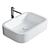 White Ceramic Rectangular Vessel Sink 3D model small image 1