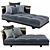 Luxurious Komodo Chaise: Unwrap UVW, TurboSmooth, Textured 3D model small image 1