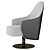 Ludwig Swivel Armchair: Stylish Comfort 3D model small image 2