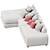 Wodge Modular Chaise: Versatile Comfort Solution 3D model small image 3