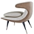 Anvil Solid Wood Lounge Chair 3D model small image 4