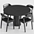 Skovby Round Dining Set 3D model small image 3