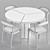 Skovby Round Dining Set 3D model small image 6
