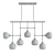 Modern Glass Linear Chandelier 3D model small image 2