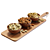 Wooden Serving Board with Nuts 3D model small image 1