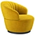 Luxurious Velvet Swivel Chair 3D model small image 5