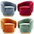 Modern Juno Pod Occasional Chair 3D model small image 2