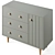 Finn Kids Wide Dresser: Chic and Spacious 3D model small image 4