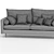 Modern Grey Slipson Sofa - 2017 Version 3D model small image 4