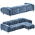 Cannes Modular Sofa by Delta Salotti 3D model small image 3