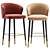 Karolina Bar Stool: Elegant Design, 3 Color Options 3D model small image 3