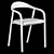 Sleek Neva Chair: Artisan Elegance 3D model small image 4