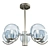 Sleek Sputnik Chrome Glass Chandelier 3D model small image 1