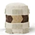 Boho Bohemian Pouf Ottoman 3D model small image 1