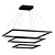 Elegant Piazza LED 3-Tier Chandelier 3D model small image 1