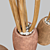 Sleek Clay Branch Vase 3D model small image 5