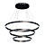 Cerchio LED 3-Tier Chandelier 3D model small image 1