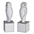 Minimalist Owl Sculpture 3D model small image 4