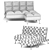 Carissa Cranberry Fabric Sofa Bed 3D model small image 3