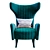 Modern Davis Armchair: Stylish & Comfy 3D model small image 2