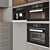 Stylish Wooden Gray Kitchen Cabinets 3D model small image 3