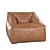 Caramel Vegan Leather Lounger: Modern Comfort for Style 3D model small image 1