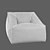 Caramel Vegan Leather Lounger: Modern Comfort for Style 3D model small image 5