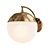 Mid-Century Opal Globe Sconce 3D model small image 1