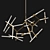 Agnes 10 Gold Chandelier 3D model small image 2