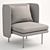 Modern Bloke Valve Lounge Chair 3D model small image 4