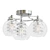 Roma Beaded Ceiling Light: Elegant Chrome & Transparency 3D model small image 1