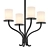 Opulent Nickel 4-Light Chandelier 3D model small image 1