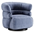 Natuzzi Couture Armchair: High-Quality Comfort 3D model small image 2