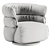 Natuzzi Couture Armchair: High-Quality Comfort 3D model small image 4