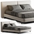 Luxury Minotti Tatlin Cover Bed 3D model small image 1