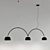 Sleek Bob Bow Pendant Light 3D model small image 3