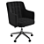 Sleek Black Office Chair with Wheels - Flash Furniture 3D model small image 1