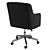 Sleek Black Office Chair with Wheels - Flash Furniture 3D model small image 3