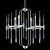 Elegant Metal Pillar Chandelier 3D model small image 2