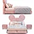 Bear Bed for Kids | 1600x2000mm Mattress Size 3D model small image 3