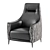 Stylish Alto Chair: Textile, Leather, or Combination 3D model small image 1