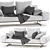 Elegant WING Sofa by FLEXFORM 3D model small image 2