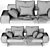 Elegant WING Sofa by FLEXFORM 3D model small image 4