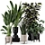 Indoor Plant Set: Ferm Living Bau Pot 3D model small image 1