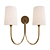 Antique Brass Twin Swag Sconce 3D model small image 1