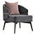 Sleek Modern Billy Armchair 3D model small image 1